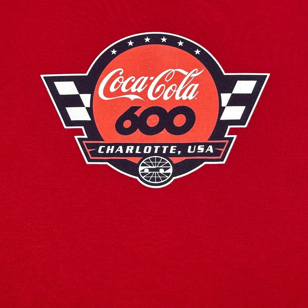 NASCAR Coca-Cola 600 Charlotte USA Red Graphic T-Shirt Mens 2XL Short Sleeve Tee